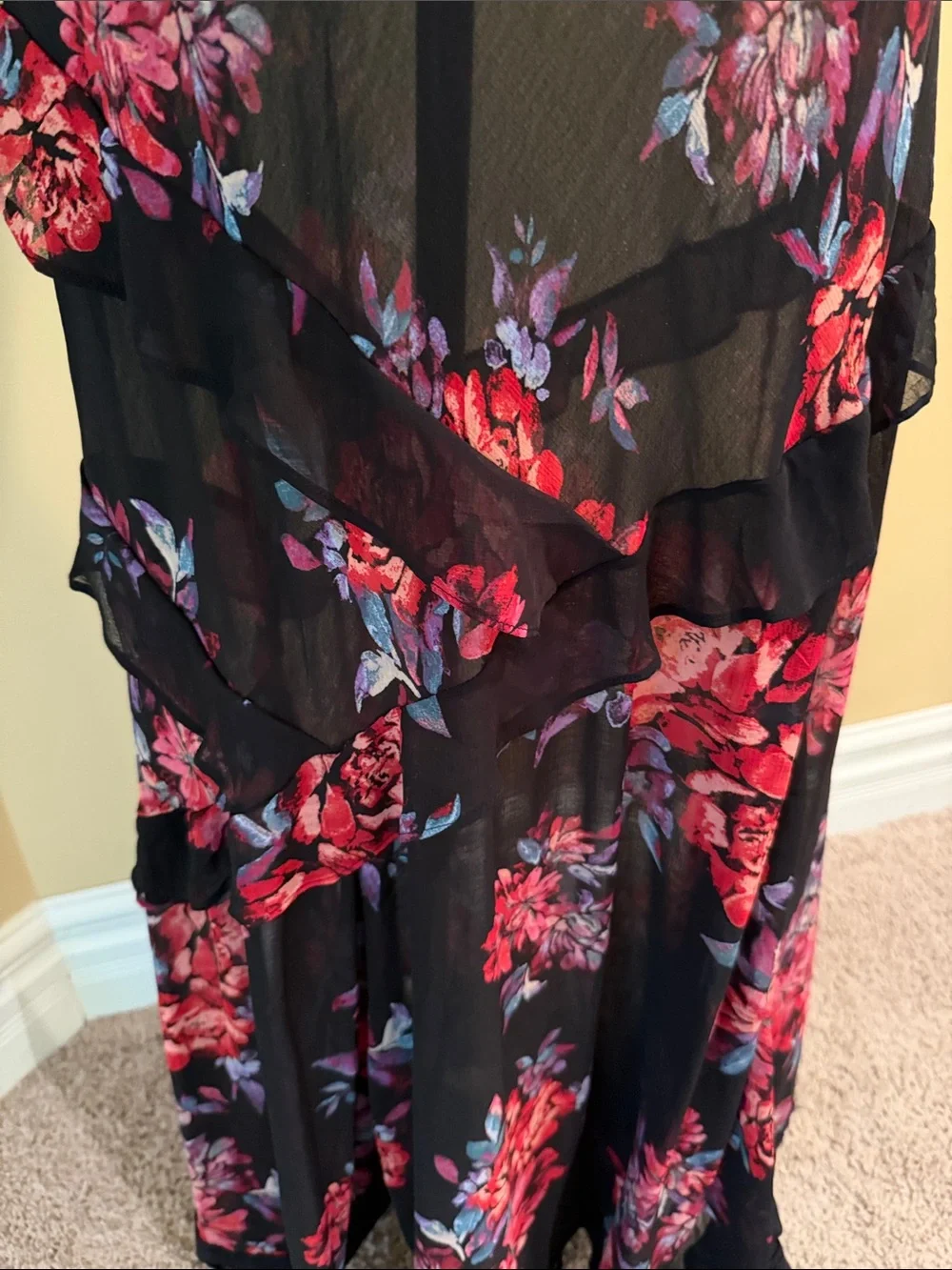 Free People Stay Awhile Sleeveless Maxi Dress in Black Combo